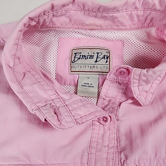 Bimini Bay Outfitters Outdoor Longsleeve Women Button Shirt Large Pink Fishing - Picture 3 of 13